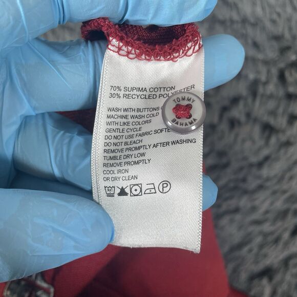 Tommy Bahama IslandZone Polo Shirt Men's XL Long Sleeve Red Preppy Golf Stretch - Picture 4 of 5